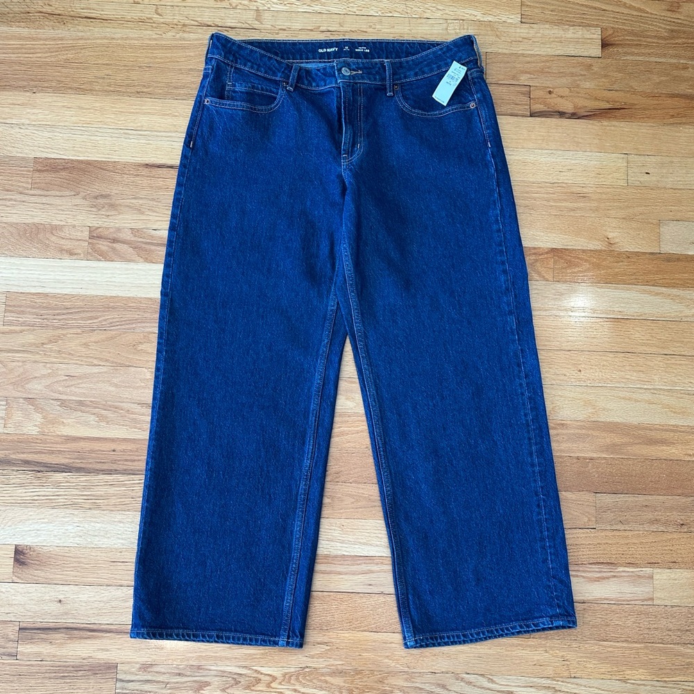 Old Navy Women’s Wide Leg Denim Jeans 12 Petite NWT